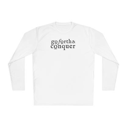 GO FORTH AND CONQUER HORIZ STACKED Unisex Lightweight Long Sleeve Tee