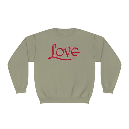 LOVE SWEATSHIRT RED/PINK Unisex NuBlend® Crewneck Sweatshirt