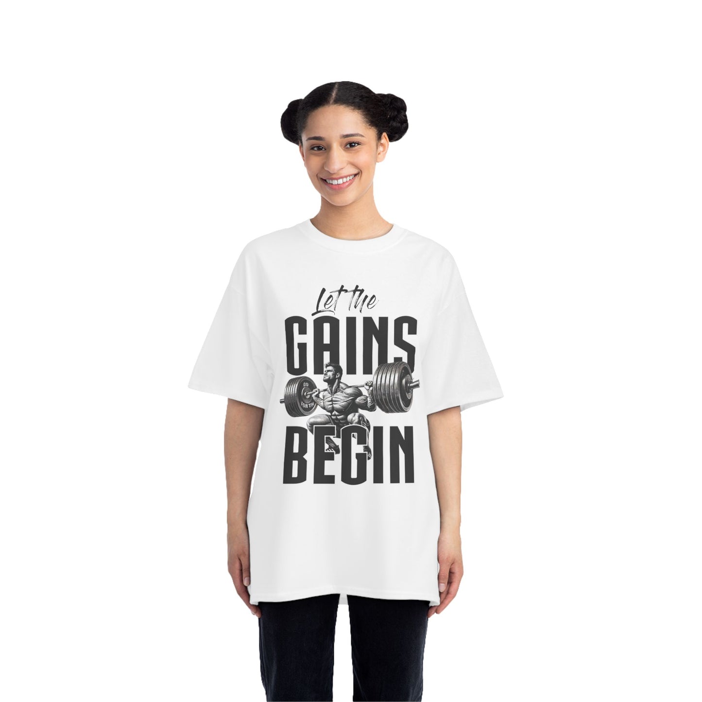 LET THE GAINS BEGIN Beefy-T®  Short-Sleeve T-Shirt