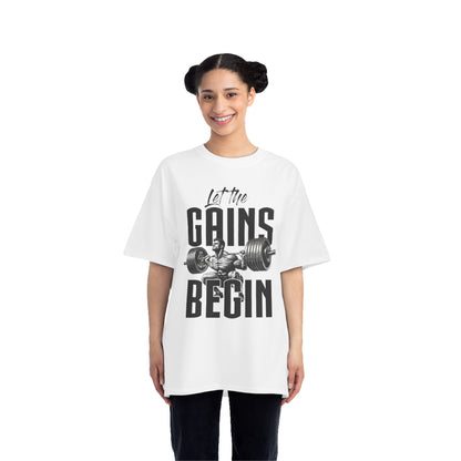 LET THE GAINS BEGIN Beefy-T®  Short-Sleeve T-Shirt