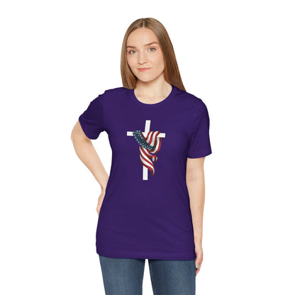 Patriotic Cross Unisex Tee Shirt