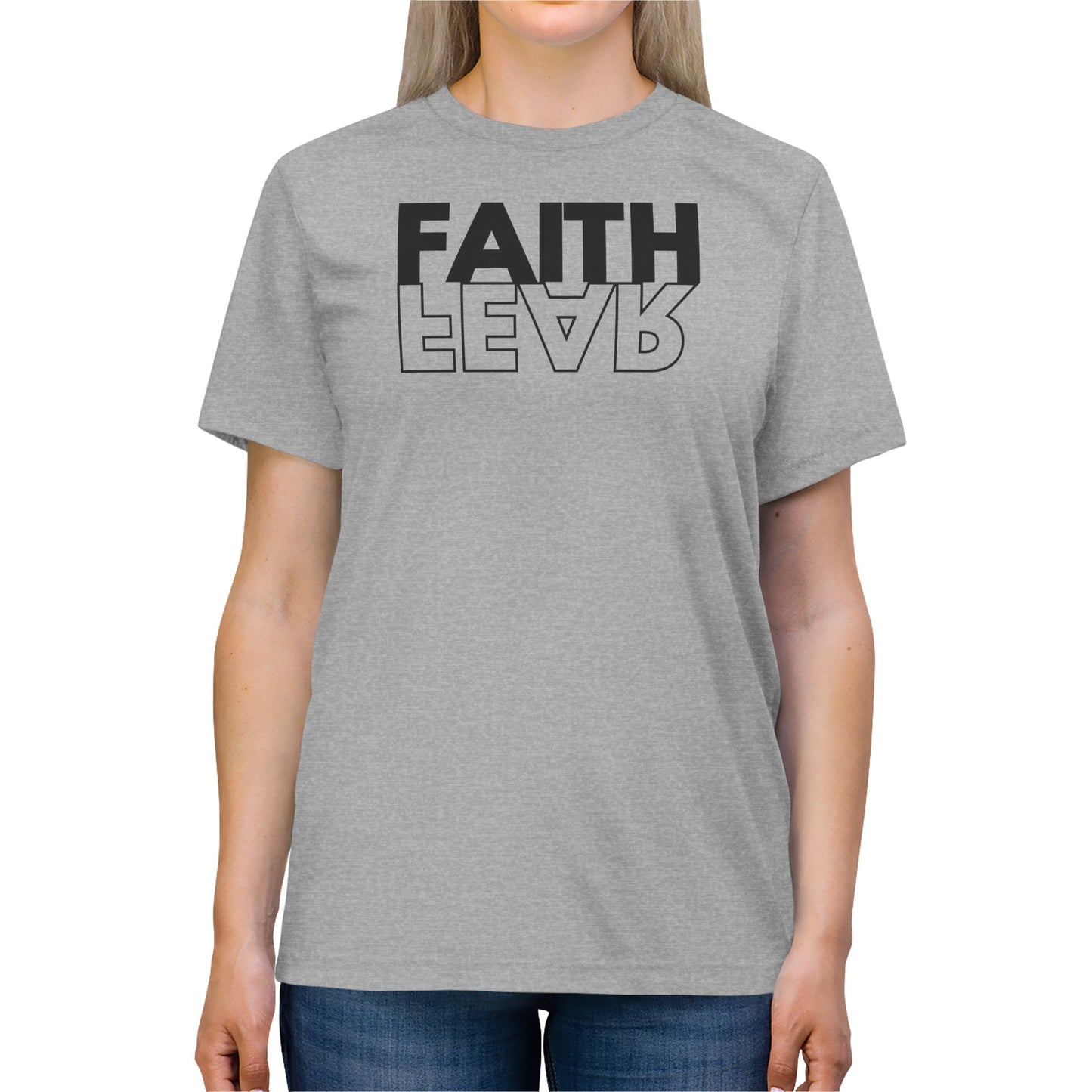 FAITH OVER FEAR Unisex Triblend Tee