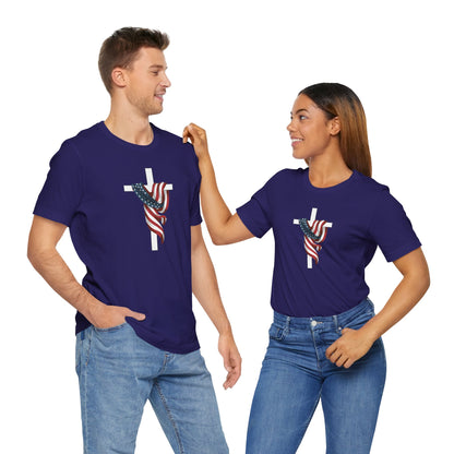 Patriotic Cross Unisex Tee Shirt