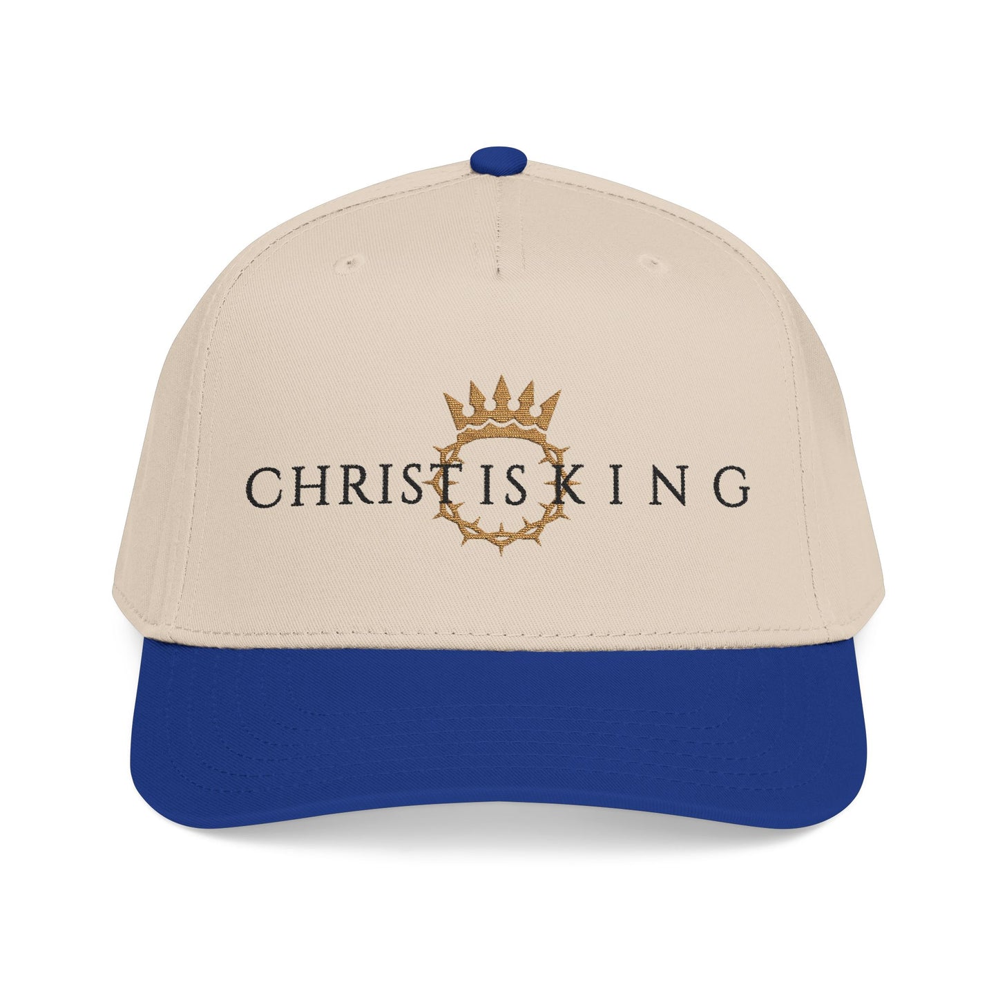 Christ Is King Baseball Cap — Christian Crown Embroidered Hat