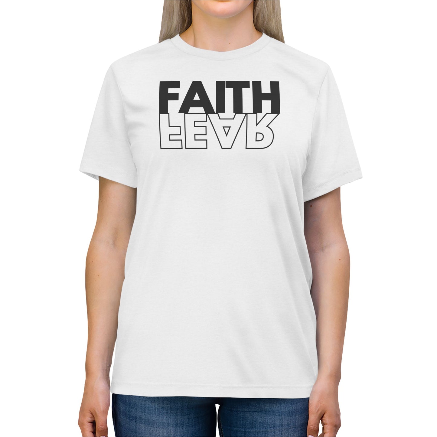 FAITH OVER FEAR Unisex Triblend Tee