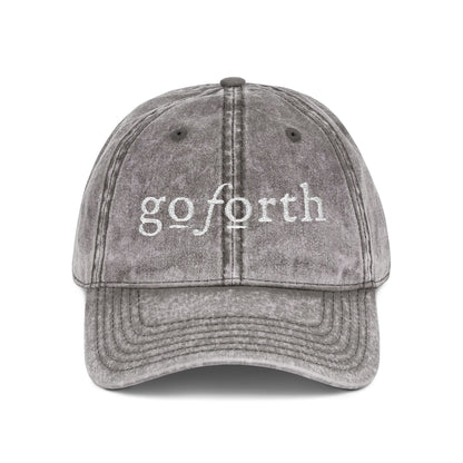Go Forth Vintage Embroidered Cap – Distressed Baseball Hat