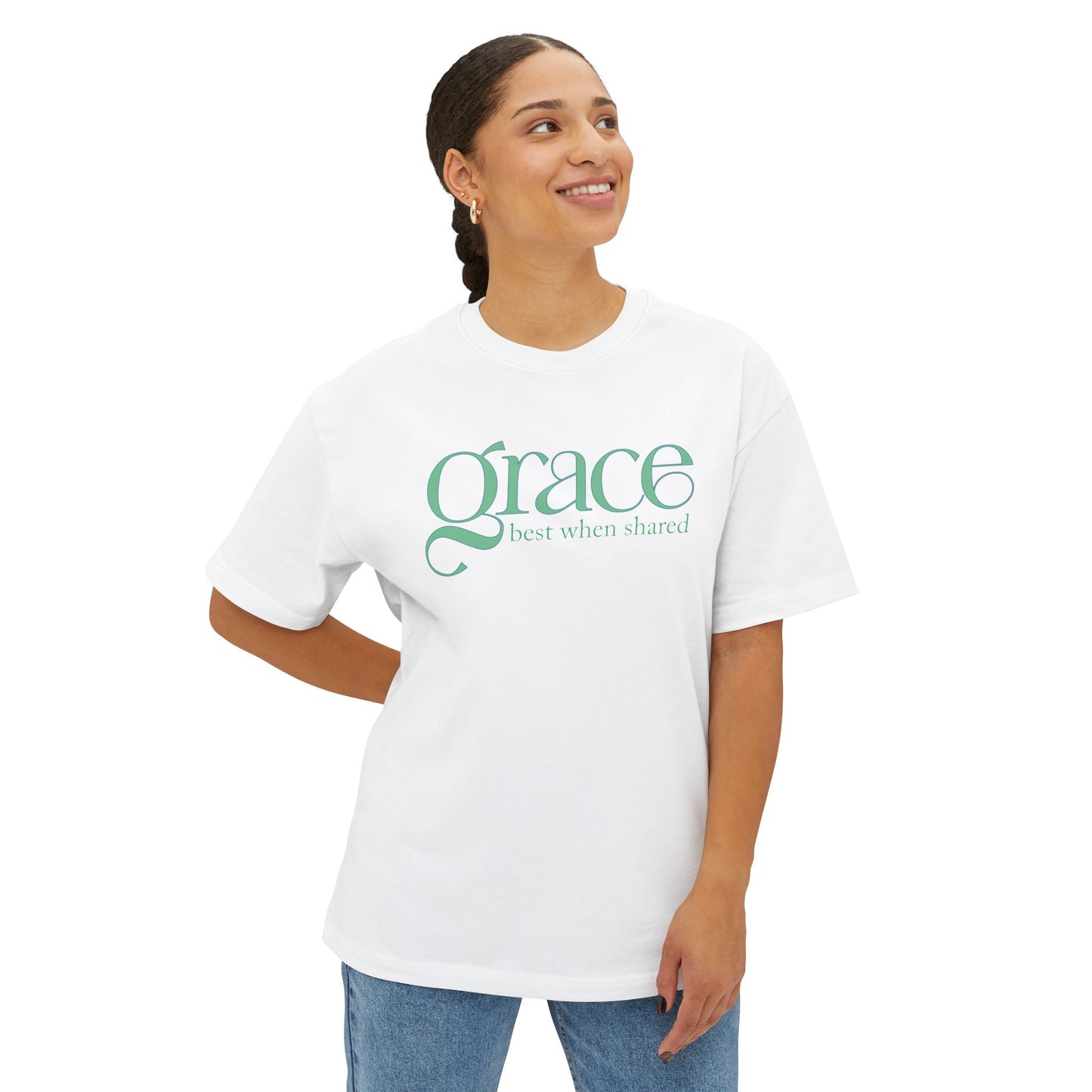 GRACE - Best When Shared | Unisex Oversized Boxy Tee