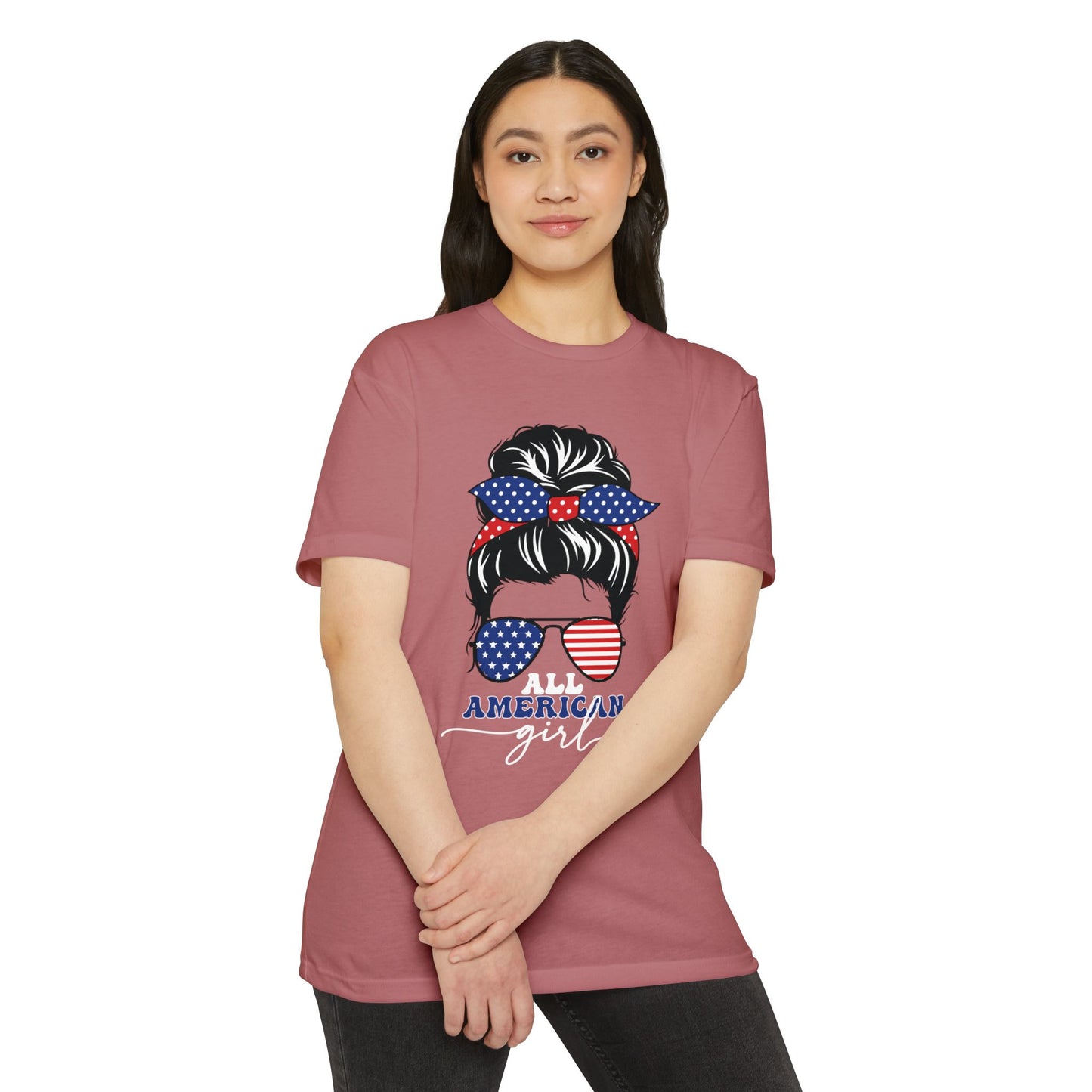 ALL AMERICAN GIRL Unisex CVC Jersey T-shirt