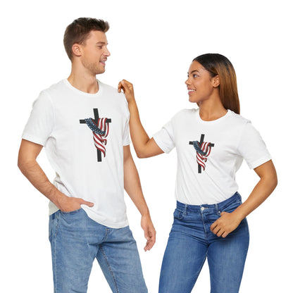 Patriotic Cross Unisex Tee Shirt