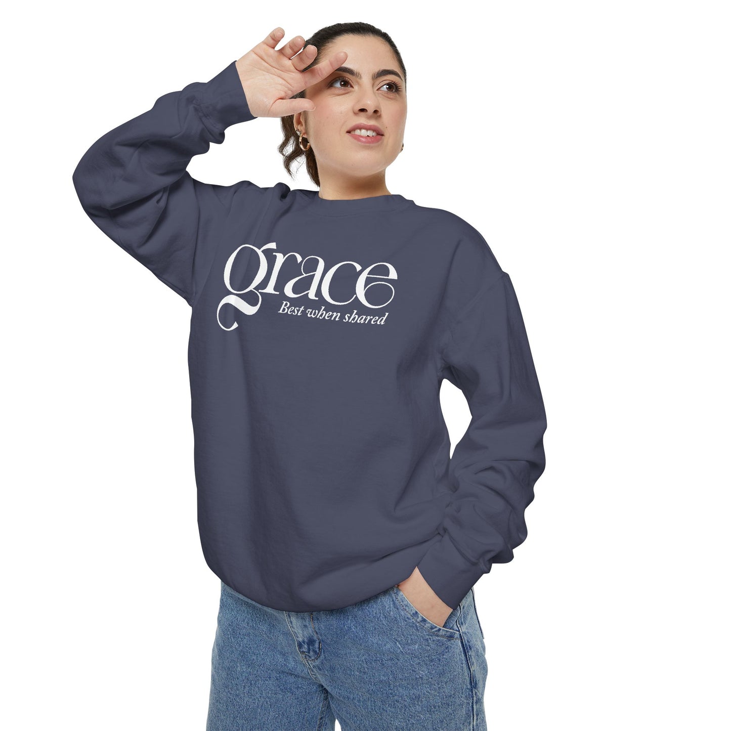 GRACE - BEST WHEN SHARED Sweatshirt - 2 Corinthians 12:9