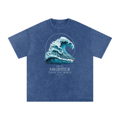 MIGHTIER THAN THE WAVAES,Final Men's,Final Women's,Psalm 93:4,christian,Christian T-shirt