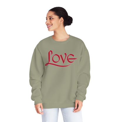 LOVE SWEATSHIRT RED/PINK Unisex NuBlend® Crewneck Sweatshirt