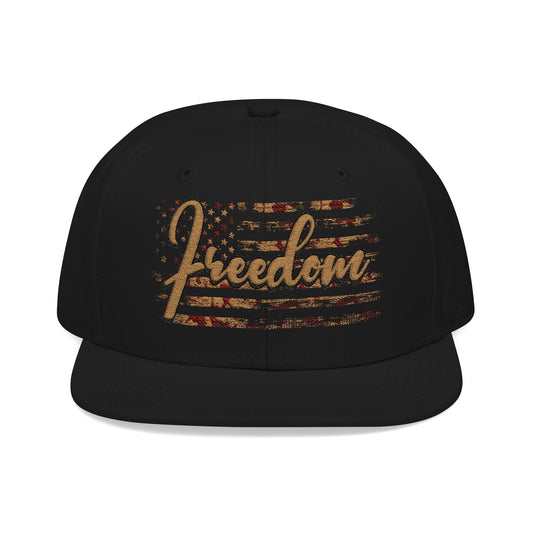 FREEDOM W/ CAMO FLAG Embroidered Snapback hat