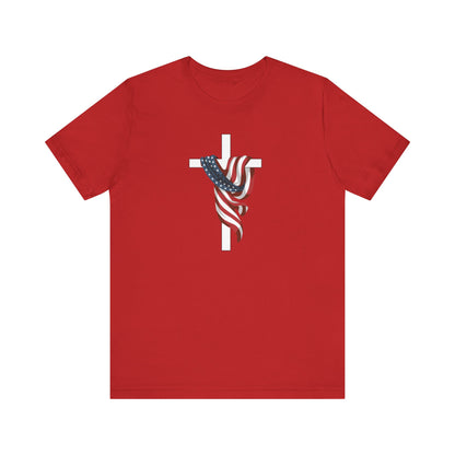 Patriotic Cross Unisex Tee Shirt