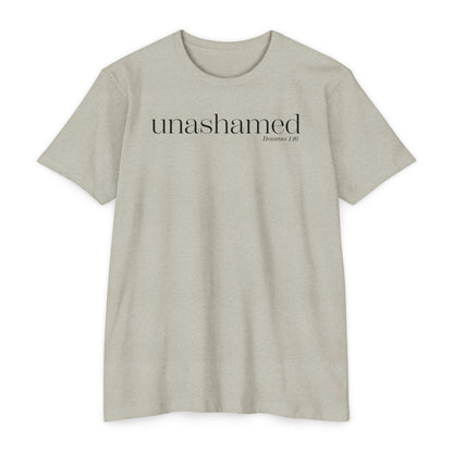 UNASHAMED Romans 1: 16- Unisex CVC Jersey T-shirt