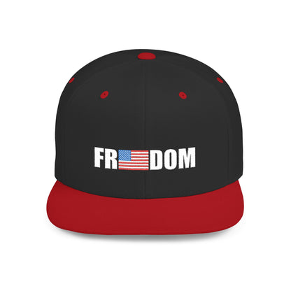 FREEDOM-Inspired Flat Bill Snapback Hat,