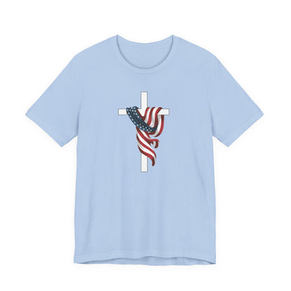 Patriotic Cross Unisex Tee Shirt