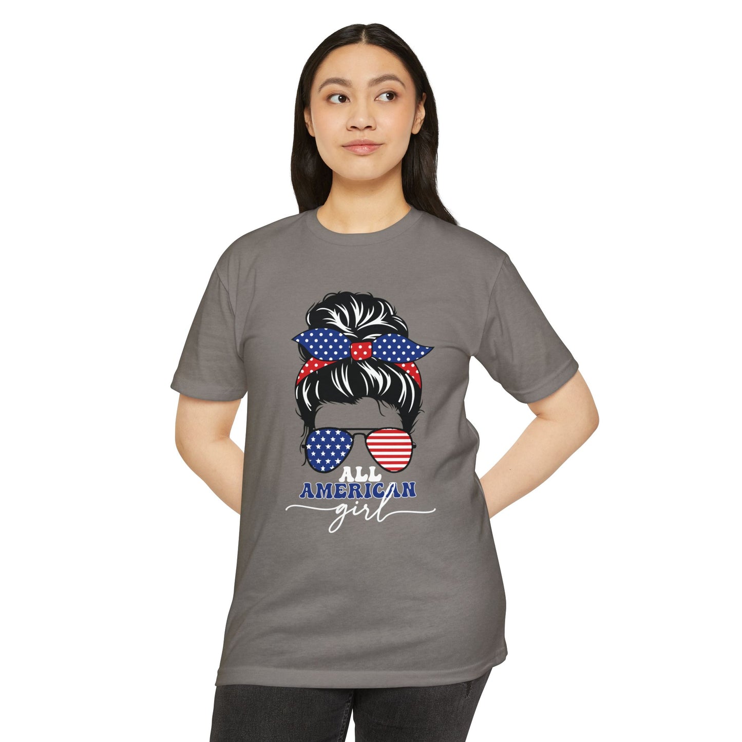 ALL AMERICAN GIRL Unisex CVC Jersey T-shirt