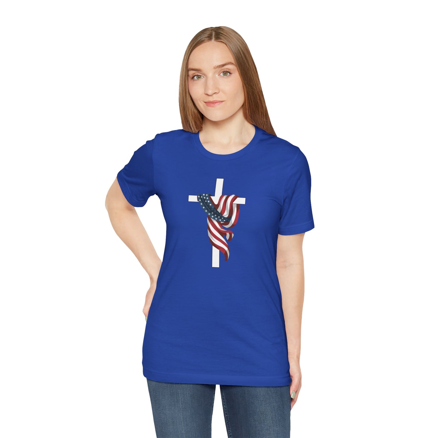 Patriotic Cross Unisex Tee Shirt