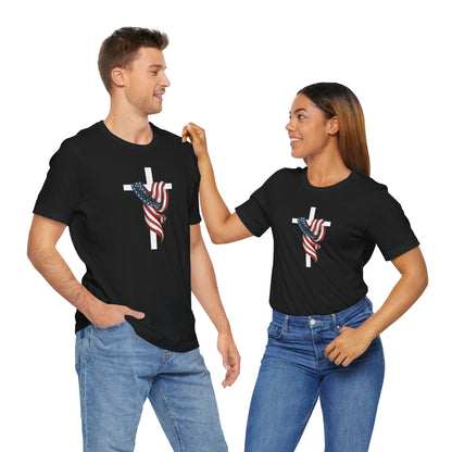 Patriotic Cross Unisex Tee Shirt