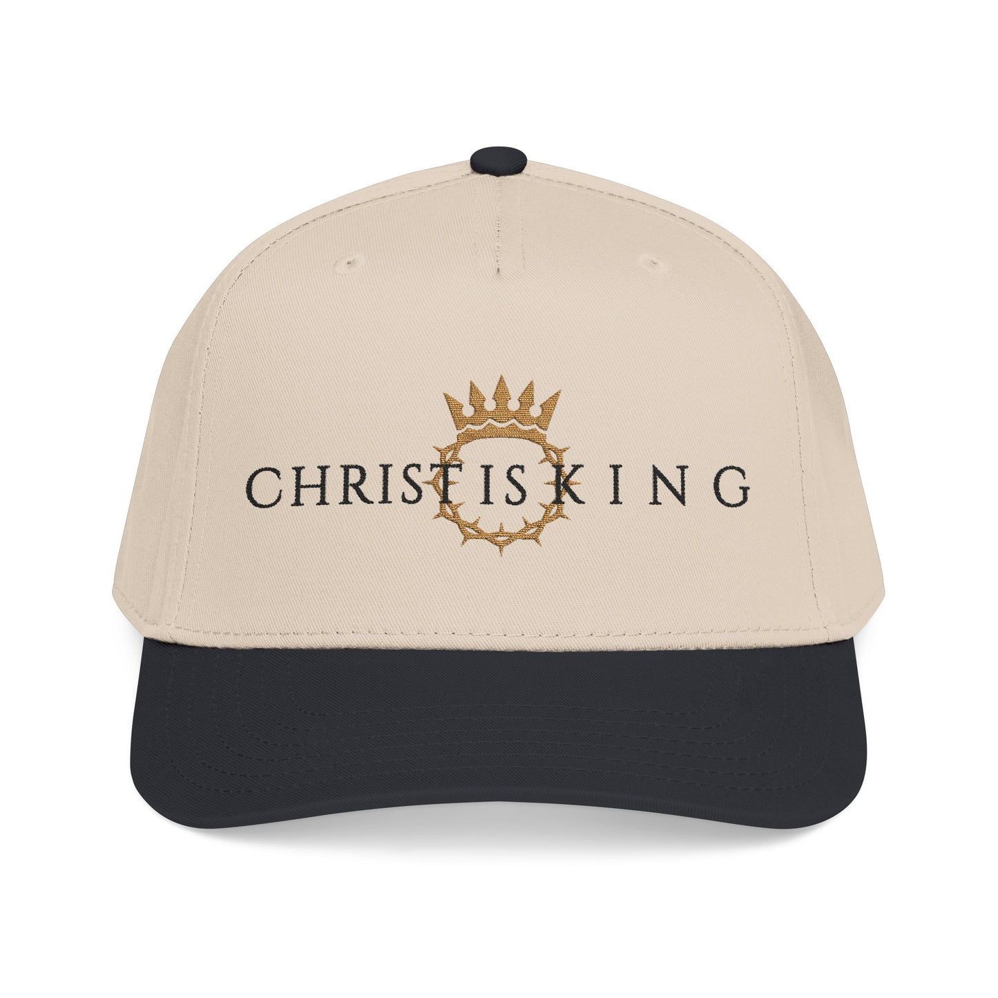 Christ Is King Baseball Cap — Christian Crown Embroidered Hat