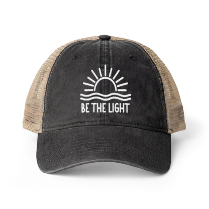 BE THE LIGHT Embroidered Trucker Hat
