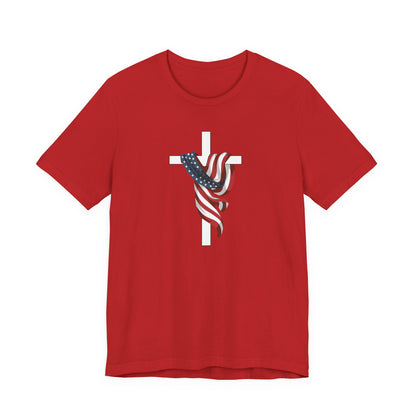 Patriotic Cross Unisex Tee Shirt