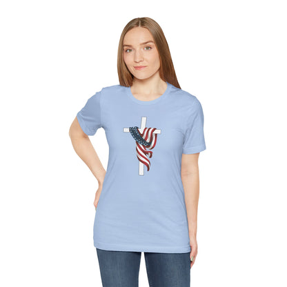 Patriotic Cross Unisex Tee Shirt