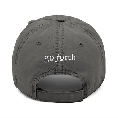 Forged Embroidered Distressed Dad Hat – Rustic Hammer Logo Cap