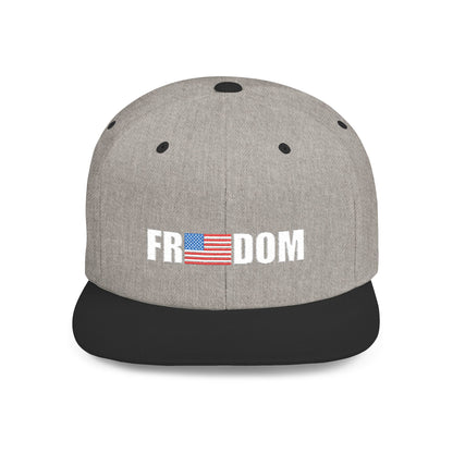 FREEDOM-Inspired Flat Bill Snapback Hat,