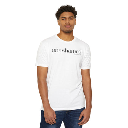 UNASHAMED Romans 1: 16- Unisex CVC Jersey T-shirt