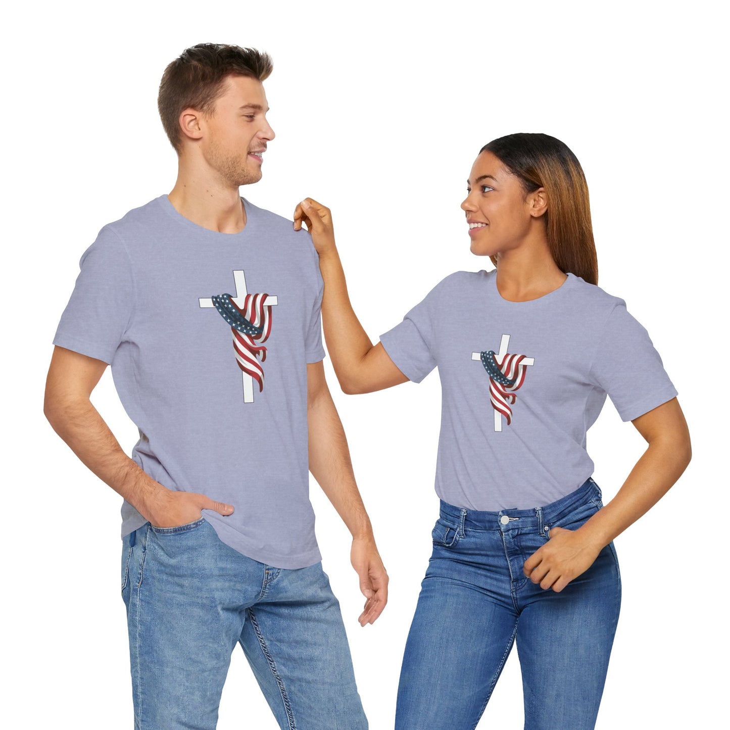 Patriotic Cross Unisex Tee Shirt