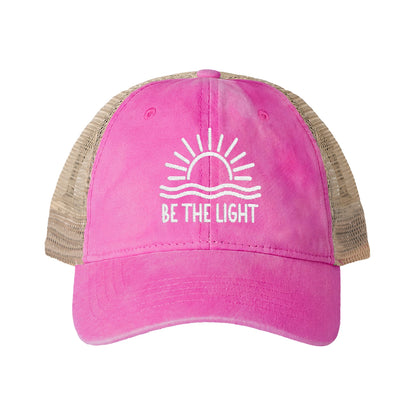 BE THE LIGHT Embroidered Trucker Hat