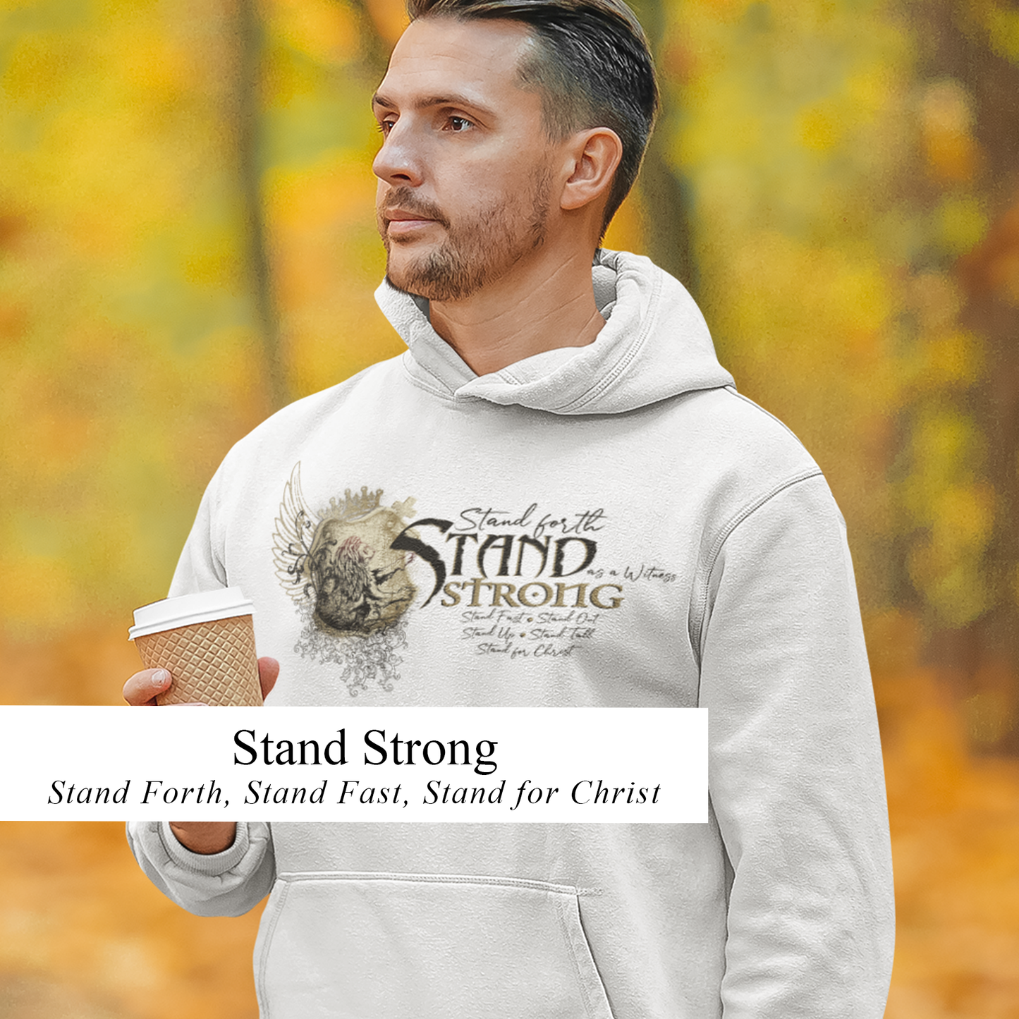 STAND STRONG Unisex Garment-Dyed Hoodie