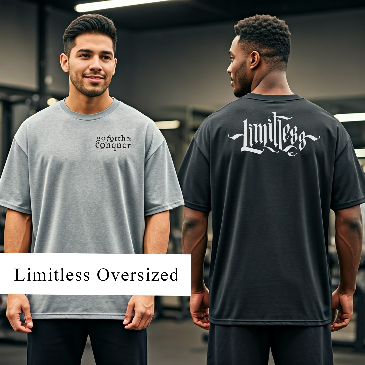 LIMITLESS Oversize Tee Acid Washed Men's