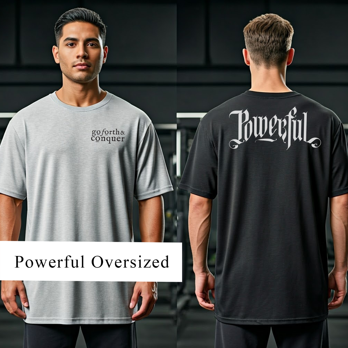 POWERFUL Ovdersized Men's Acid Washed Tee