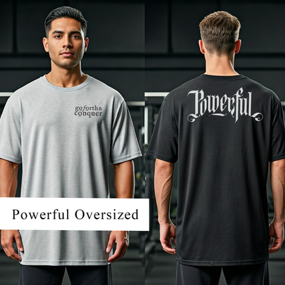 POWERFUL Ovdersized Men's Acid Washed Tee