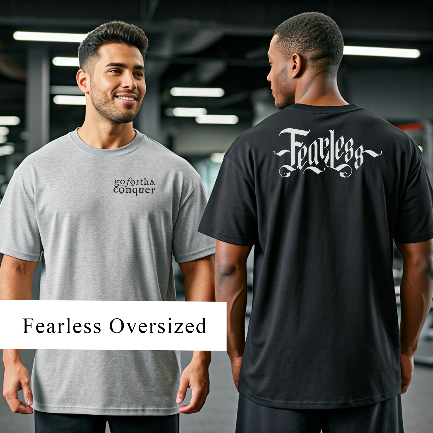 FEARLESS - oversized Acid Washed Tee for Men