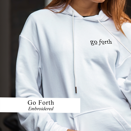 GO FORTH EMBROIDERED LIGHT Unisex Heavy Blend™ Hooded Sweatshirt