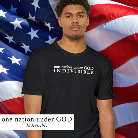 ONE NATION UNDER GOD - INDIVISIBLE Patriotic T-shirt