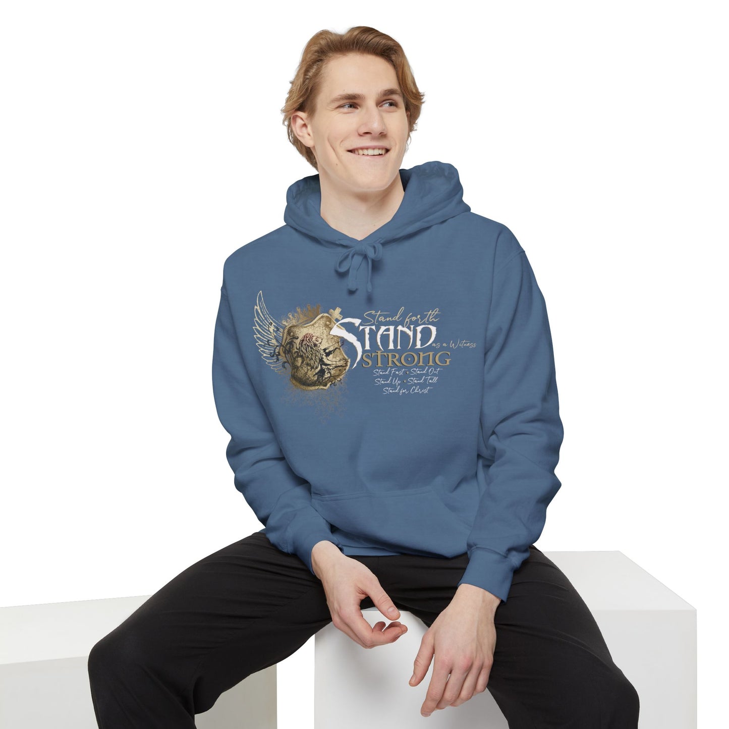 STAND STRONG Unisex Garment-Dyed Hoodie