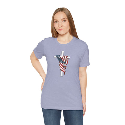 Patriotic Cross Unisex Tee Shirt