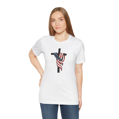 Patriotic Cross Unisex Tee Shirt