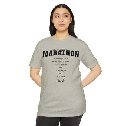 LIFE'S A MARATHON -THEY SHALL RUN AND NOT BE WEARY - TSHIRT