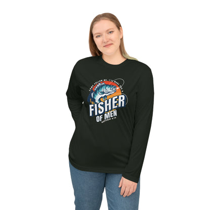 FISHER OF MEN Long Sleeve Shirt, Fishing Gift, Outdoor Apparel, Unisex Performance Tee, Angler Shirt, Gift for Dad, Fishing Enthusiast