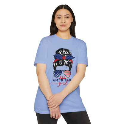 ALL AMERICAN GIRL Unisex CVC Jersey T-shirt