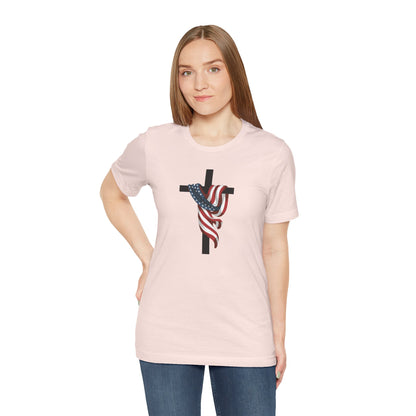 Patriotic Cross Unisex Tee Shirt