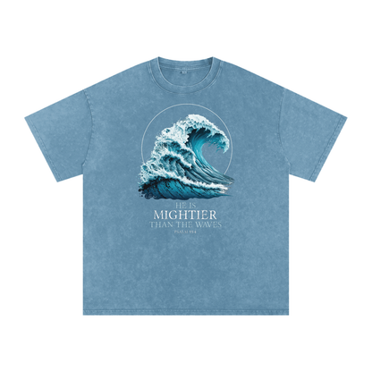 MIGHTIER THAN THE WAVAES,Final Men's,Final Women's,Psalm 93:4,christian,Christian T-shirt