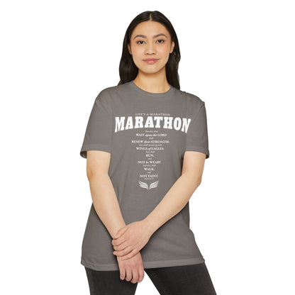 LIFE'S A MARATHON -THEY SHALL RUN AND NOT BE WEARY - TSHIRT