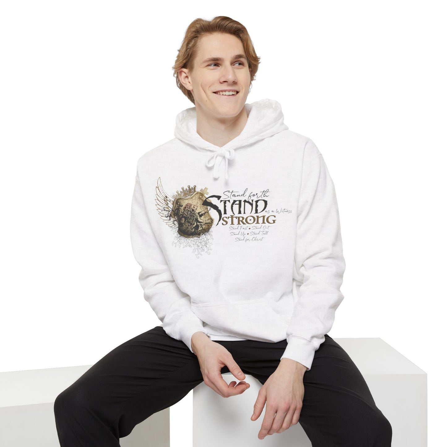 STAND STRONG Unisex Garment-Dyed Hoodie